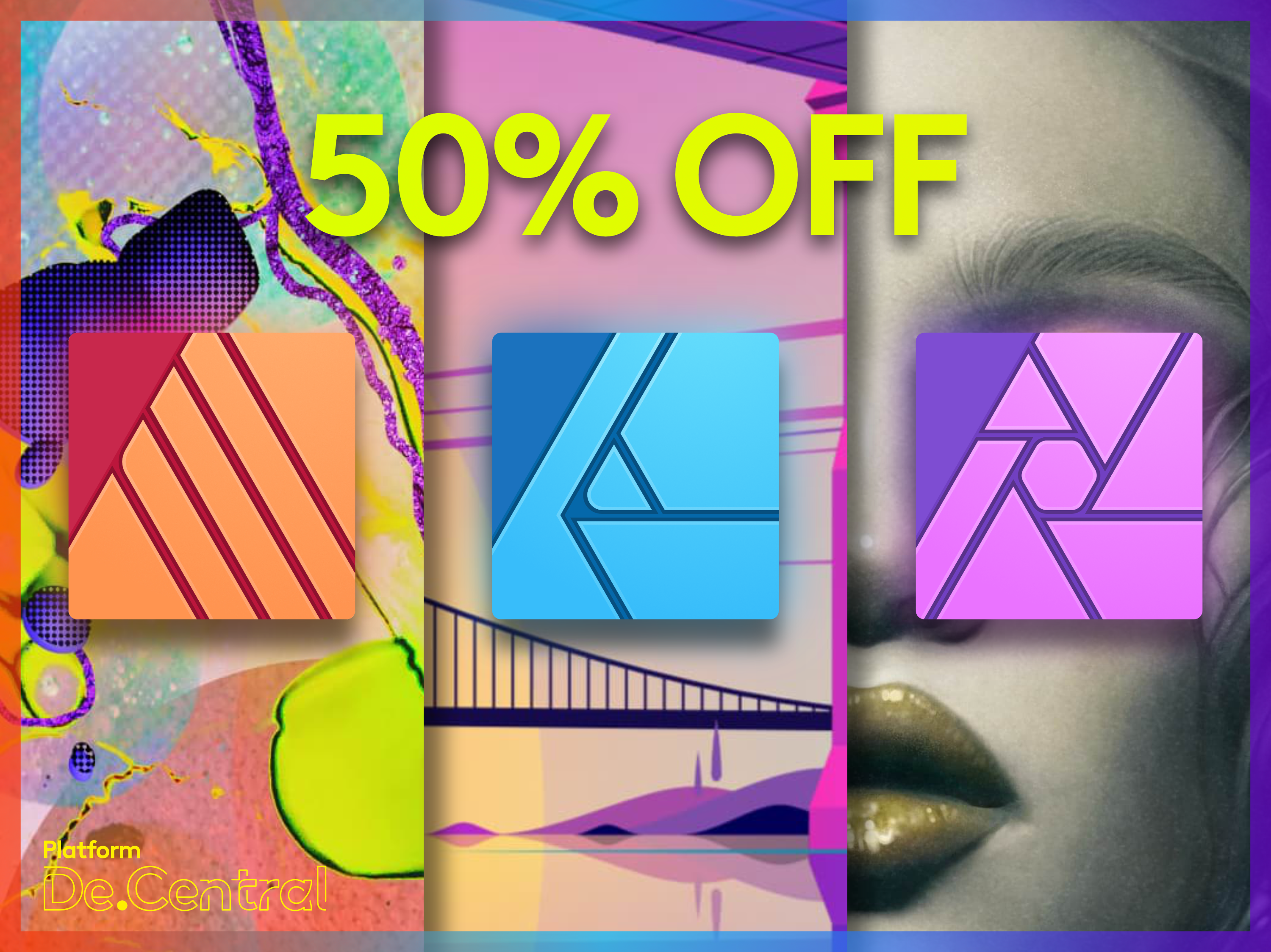 Affinity is offering 90-days free on top of a 50% discount on its Apps